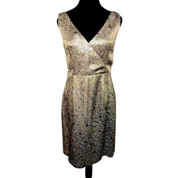 Lauren Ralph Lauren Dresses & Skirts - RALPH LAUREN DRESS WOMEN'S SIZE 6 BRONZE BROCADE SLEEVELESS SHEATH
